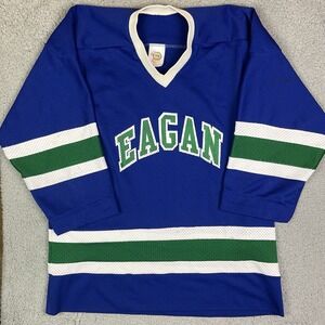 Vintage Eagan Wildcats Hockey Jersey High School MN Minnesota Size L